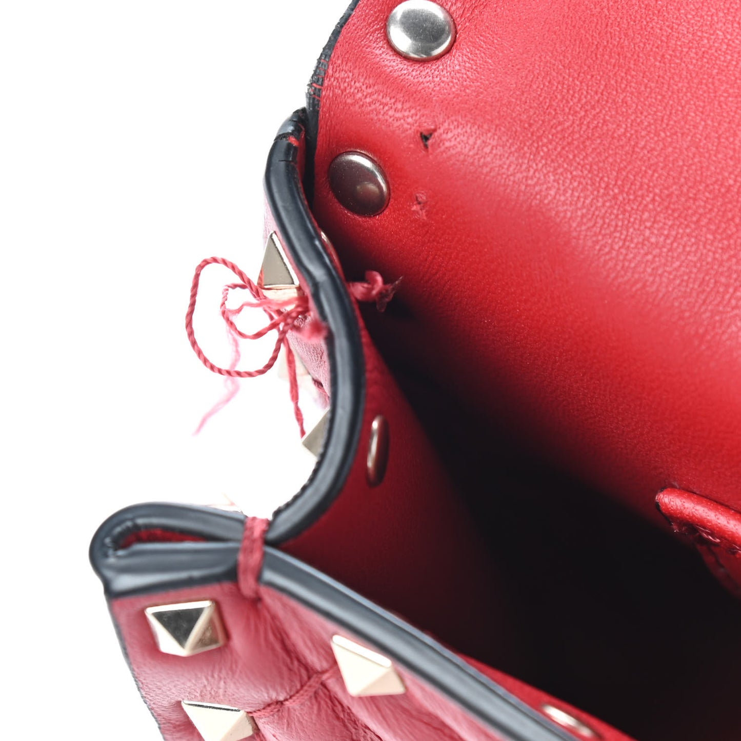 Nappa Small Rockstud Spike Shoulder Bag Rosso Valentino