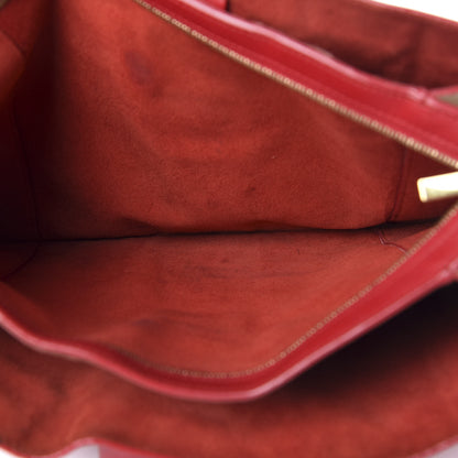 Celine Lambskin Knotted Clutch Red 5 of 13