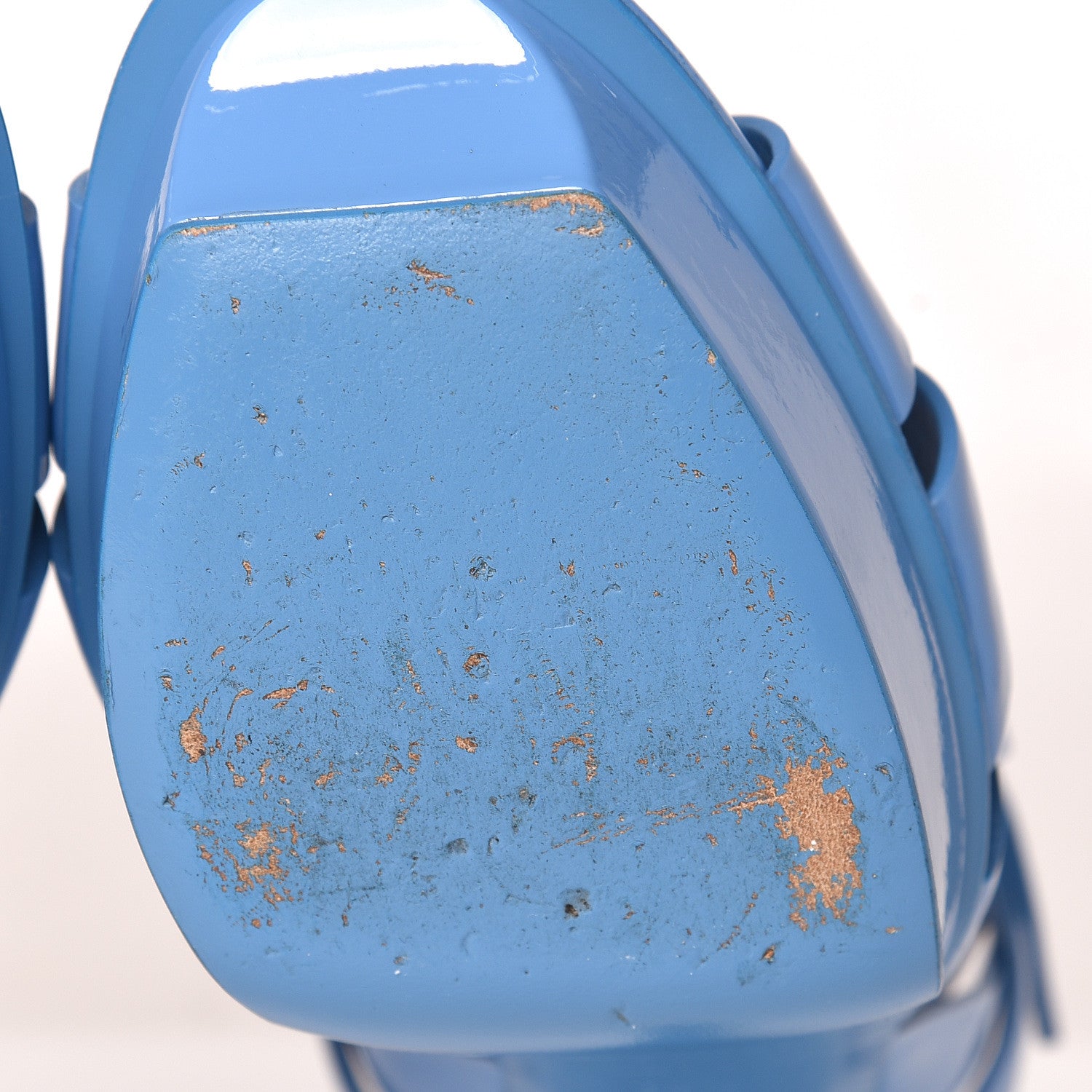 Saint Laurent Patent Tribute 75 Platform Sandals 39.5 Blue Clair 10 of 12