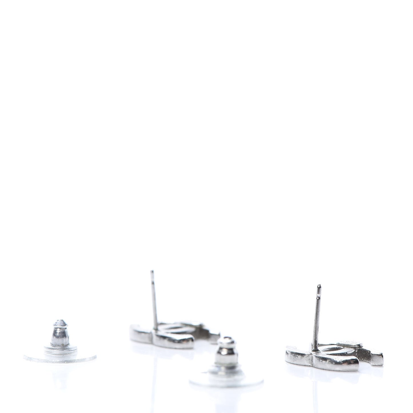Crystal CC Earrings Silver