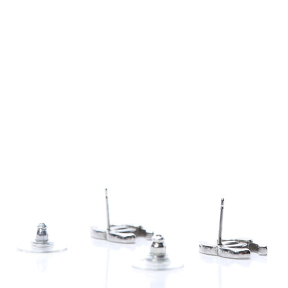 Chanel Crystal CC Earrings Silver 3 of 5