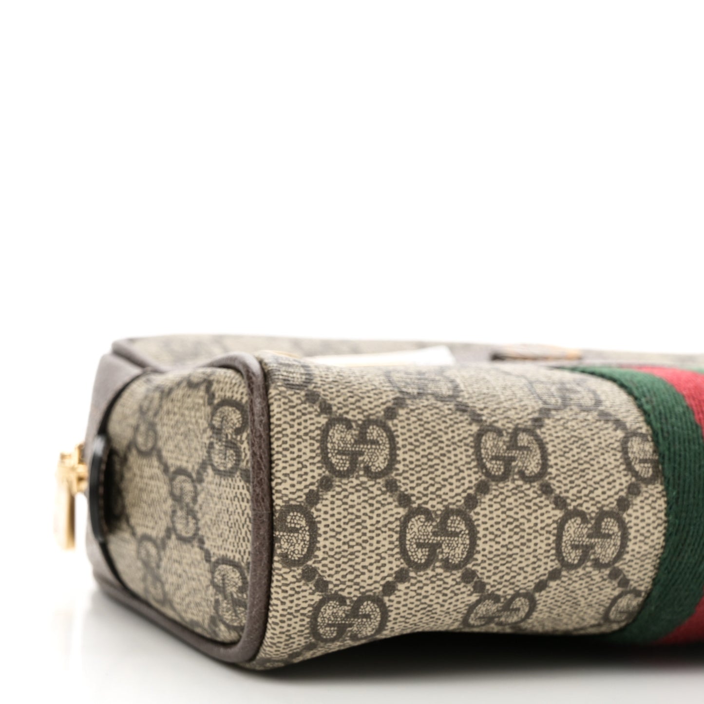 GG Supreme Monogram Web Small Ophidia Belt Bag 95 38 Dark Brown