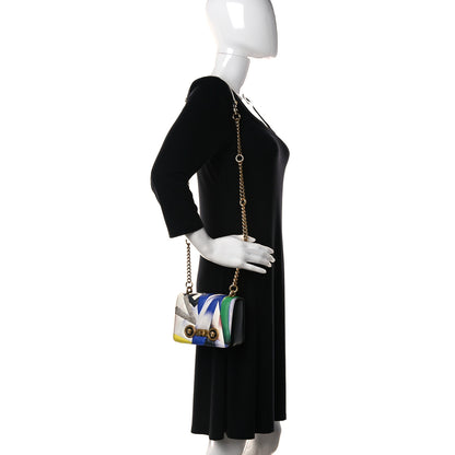 Versace Nappa The Clash Print Tribute Shoulder Bag Black Multicolor 2 of 15