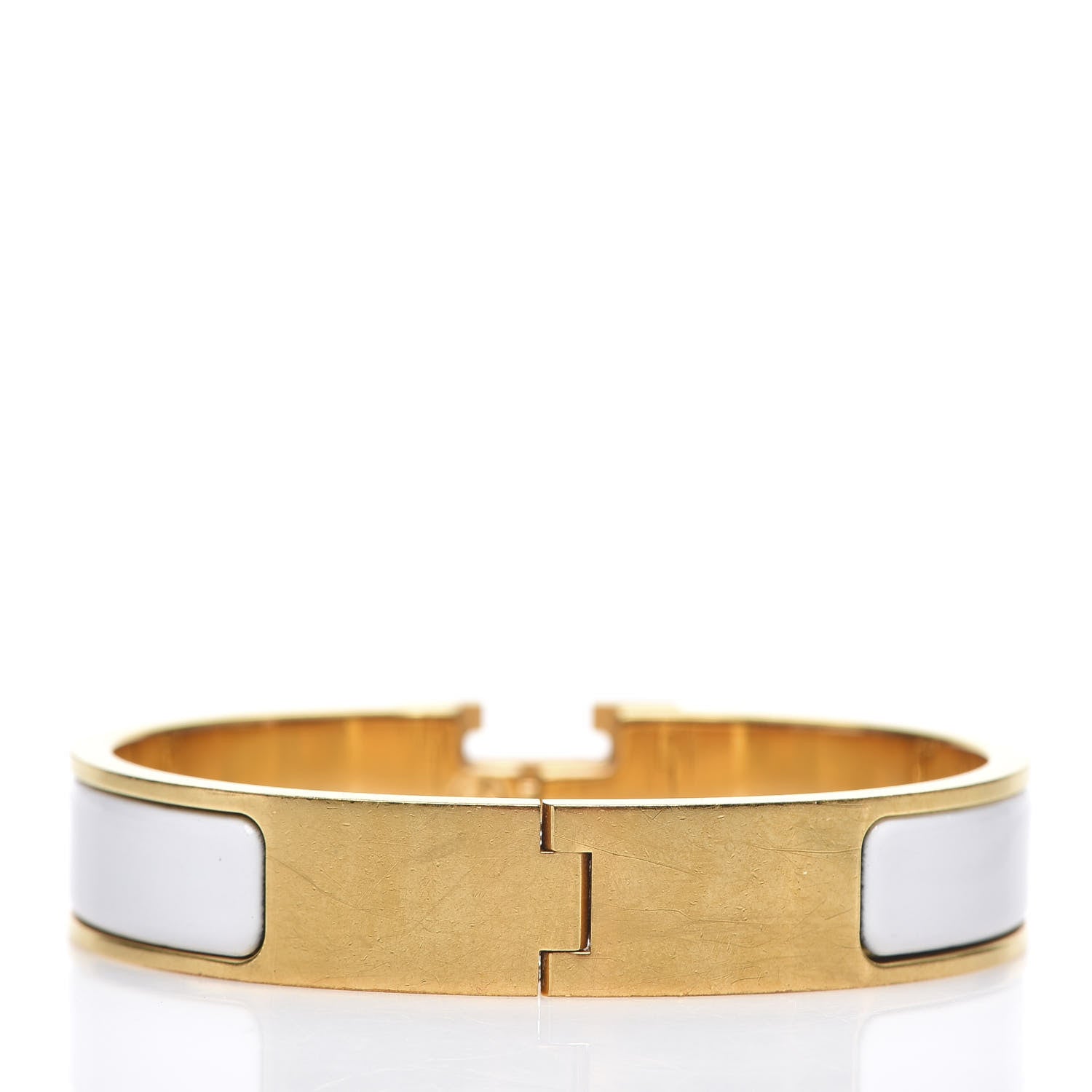 Hermes Enamel Narrow Clic Clac H Bracelet PM White 3 of 3