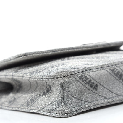 Balenciaga Glitter Logo Matelasse BB Wallet On Chain Silver 6 of 9