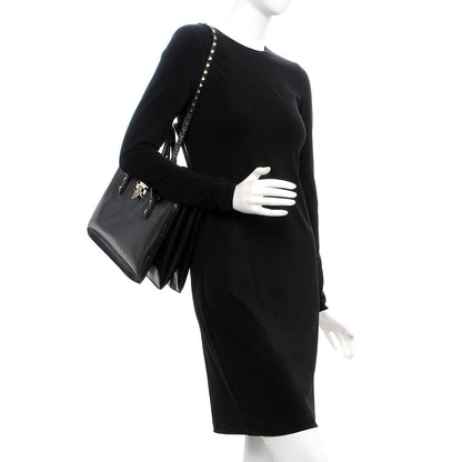 Valentino Garavani Vitello Rockstud Accordion Satchel Black 2 of 15