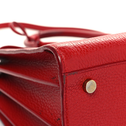 Saint Laurent Grained Calfskin Small Sac De Jour Lipstick Red 10 of 25