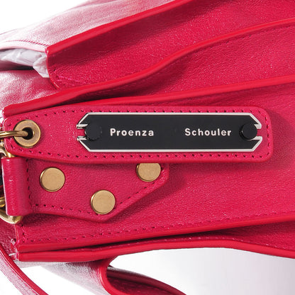 Proenza Schouler Lambskin PS1 Mini Pouch Messenger Bag Raspberry 11 of 11