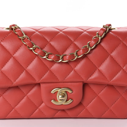 Chanel Lambskin Quilted Mini Rectangular Flap Red 9 of 12