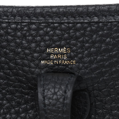 Hermes Taurillon Clemence Evelyne TPM Black 7 of 8