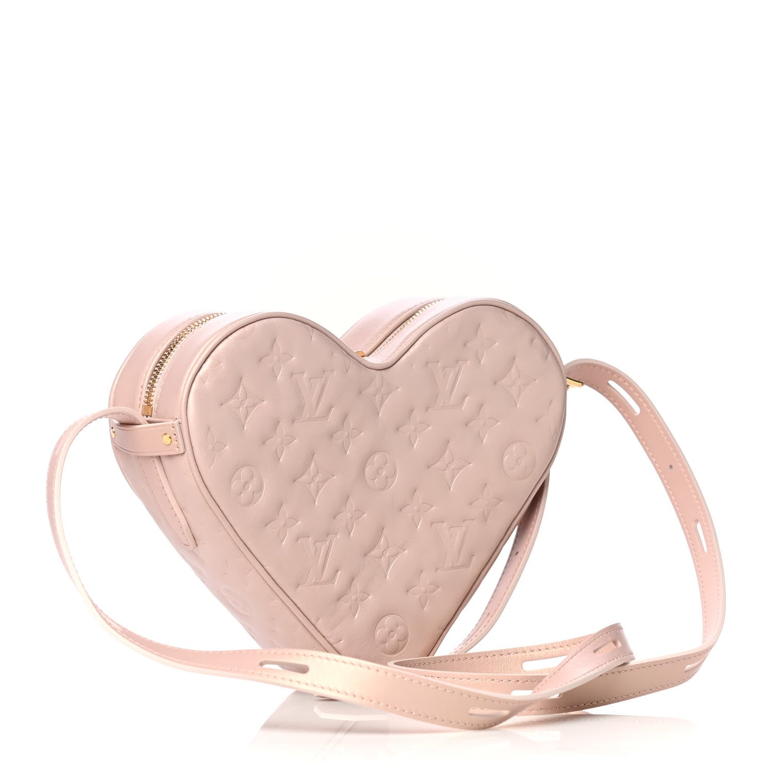 Louis Vuitton Lambskin Embossed Monogram Fall In Love Sac Coeur Light Pink 3 of 10