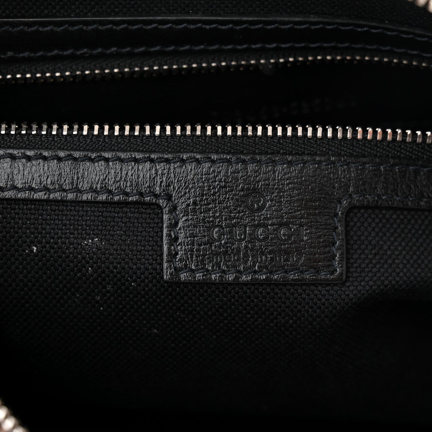 GG Supreme Monogram Azalea Calfskin Retro Interlocking G Wristlet Shoulder Bag Black