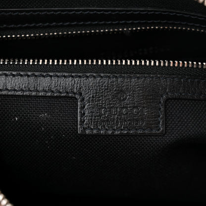 Gucci GG Supreme Monogram Azalea Calfskin Retro Interlocking G Wristlet Shoulder Bag Black 6 of 10