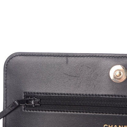 Chanel Caviar Quilted Vintage Mademoiselle Wallet On Chain WOC Black 19 of 20
