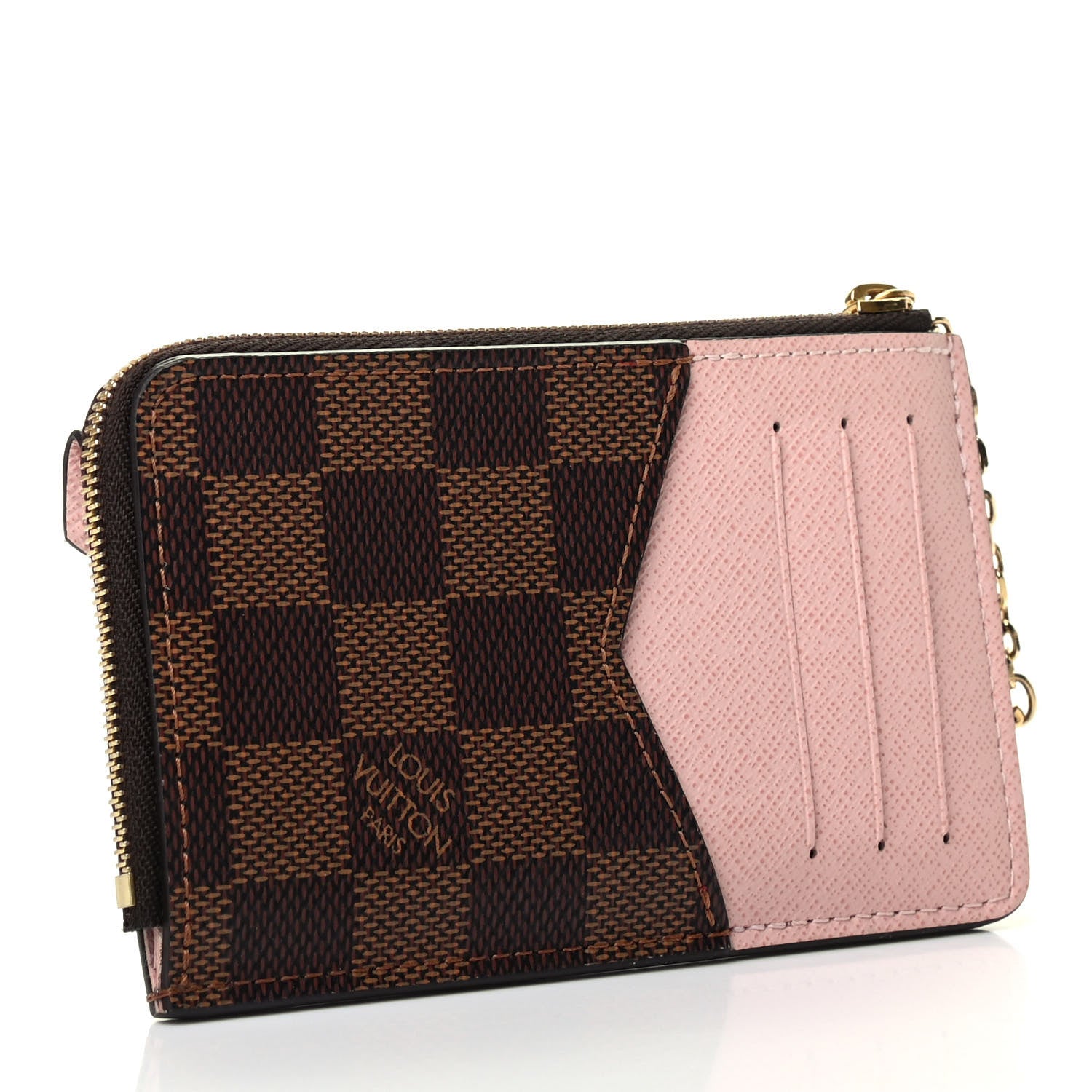 Louis Vuitton Damier Ebene Recto Verso Card Holder Rose Ballerine 3 of 7