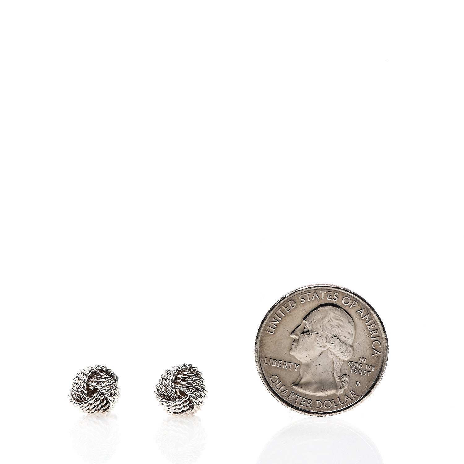 Tiffany Sterling Silver Twist Knot Earrings 2 of 4