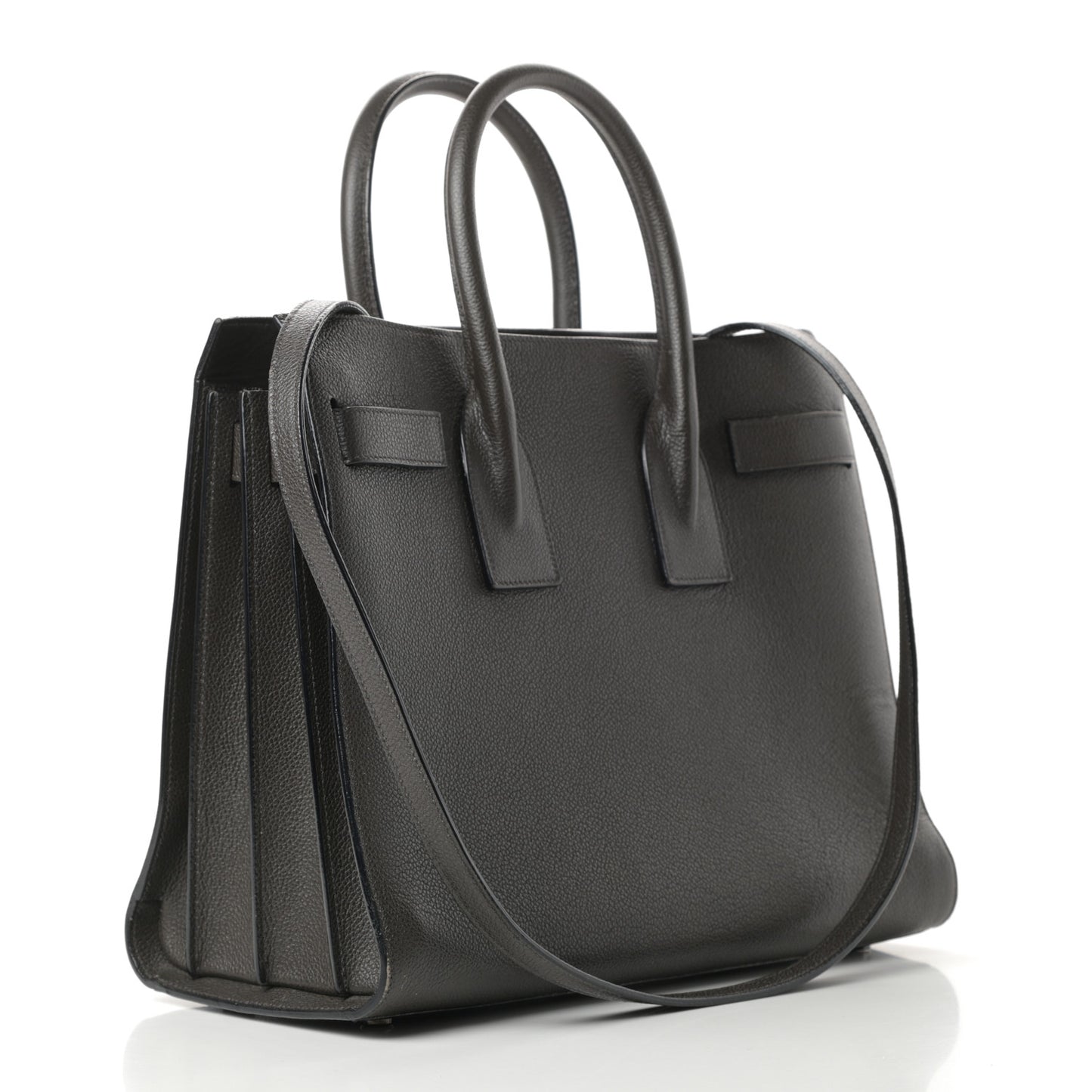 Grained Calfskin Small Sac De Jour Coal