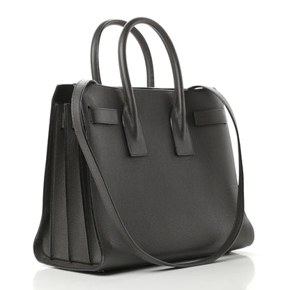 Saint Laurent Grained Calfskin Small Sac De Jour Coal 3 of 13