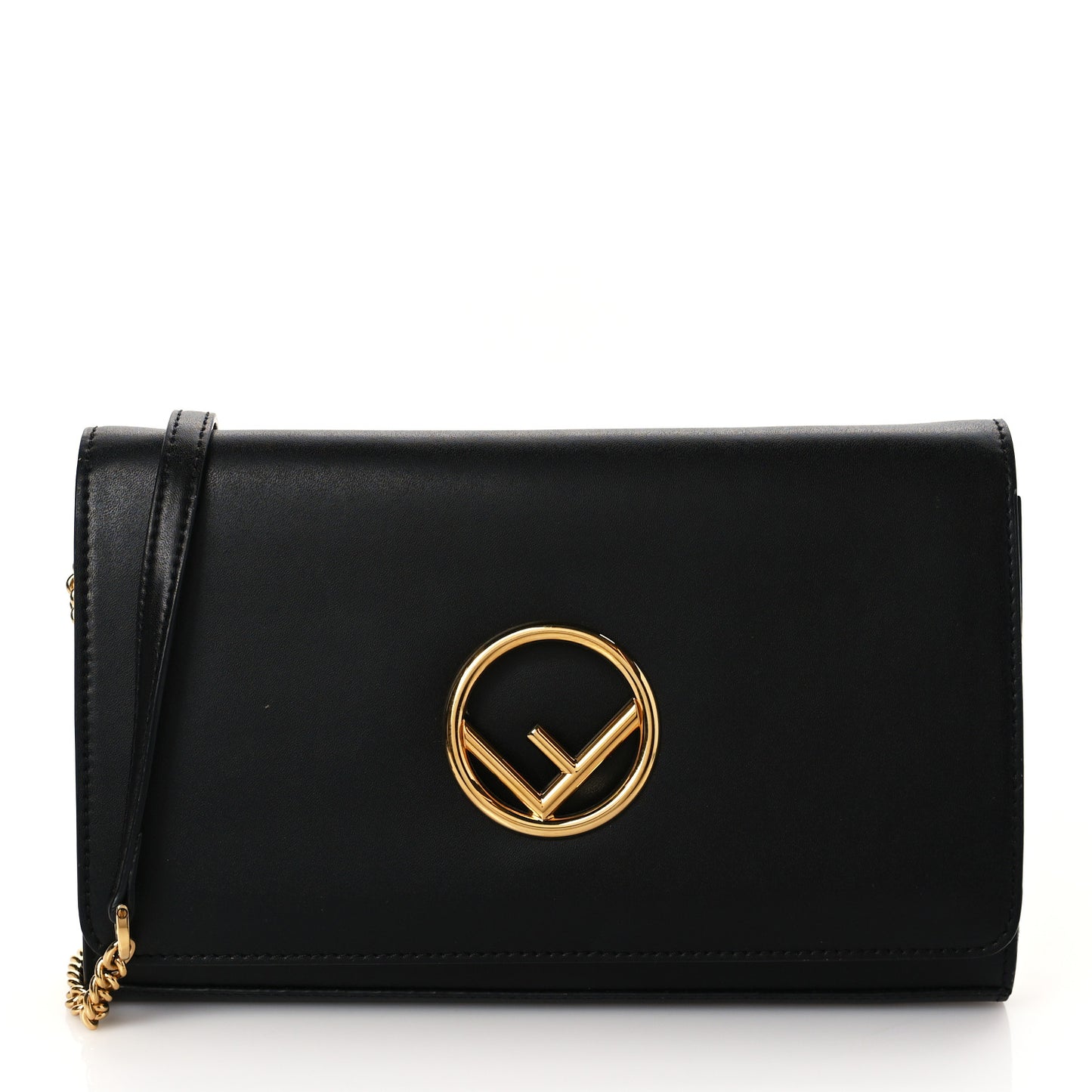 Vitello Liberty Lucido F is Fendi Wallet on Chain Black