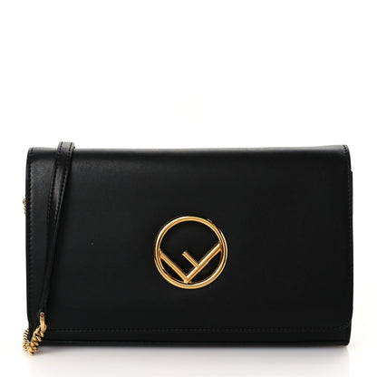 Fendi Vitello Liberty Lucido F is Fendi Wallet on Chain Black 1 of 10