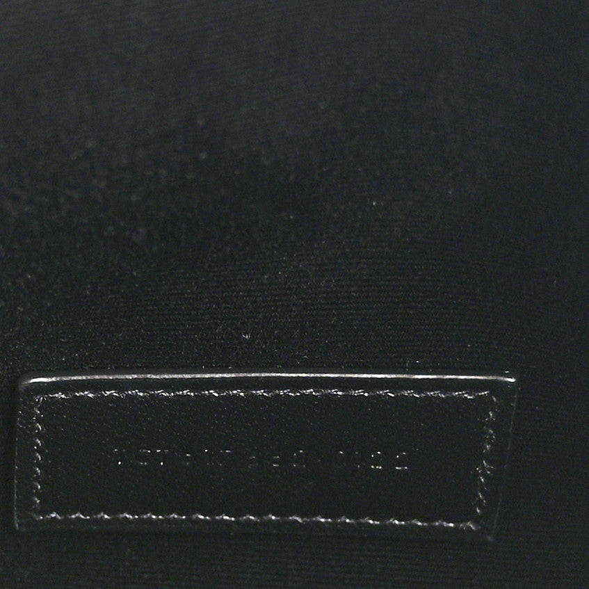 Grain De Poudre Matelasse Chevron Monogram Envelope Clutch Black