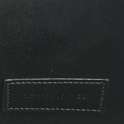 Saint Laurent Grain De Poudre Matelasse Chevron Monogram Envelope Clutch Black 7 of 8