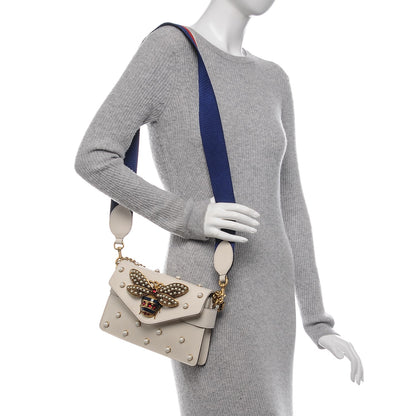 Gucci Nappa Pearl Studded Mini Queen Margaret Broadway Shoulder Bag Mystic White 2 of 9