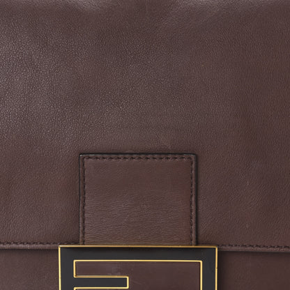 Fendi Vitello Flamingo Enamel Big Forever Mama Baguette Brown 13 of 17