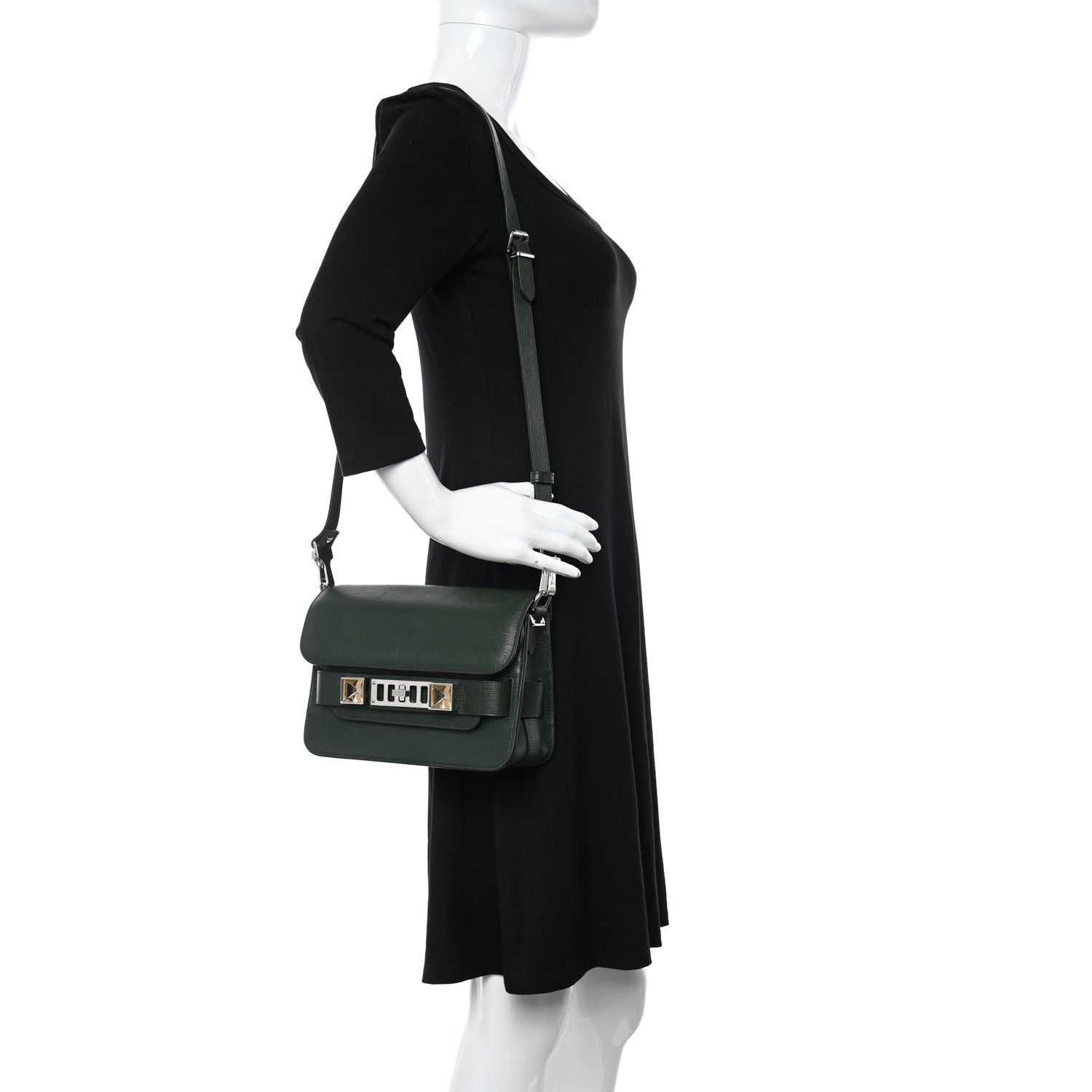 Proenza Schouler New Linosa Mini PS11 Classic Shoulder Bag Military 2 of 13