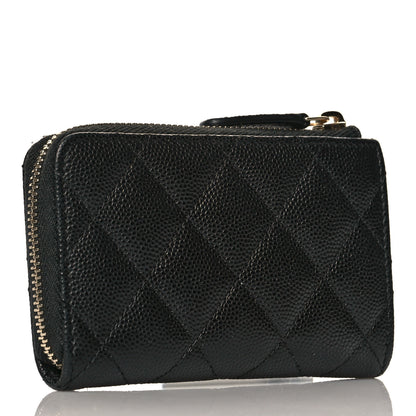 Chanel Caviar Quilted Zipped Key Holder Case Black 3 of 9