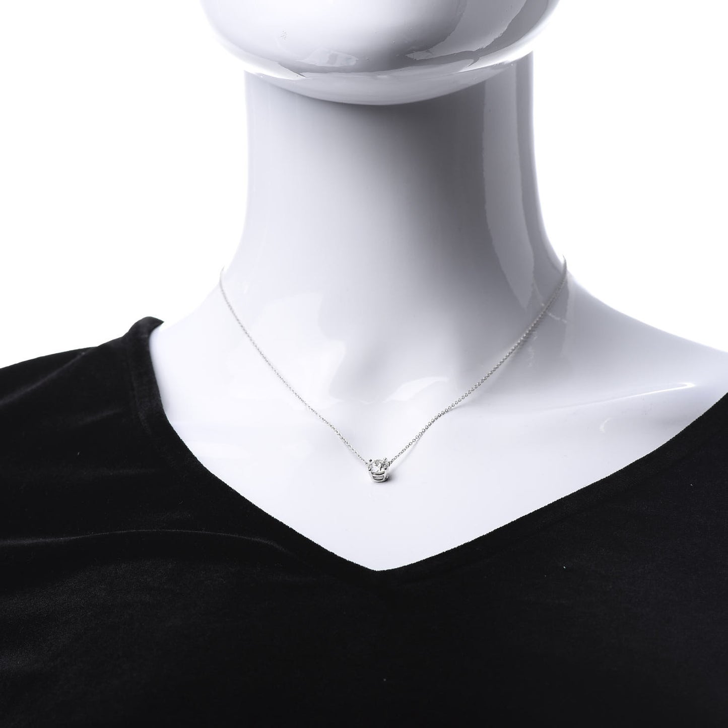Platinum Diamond 1.02ct Solitaire Pendant Necklace
