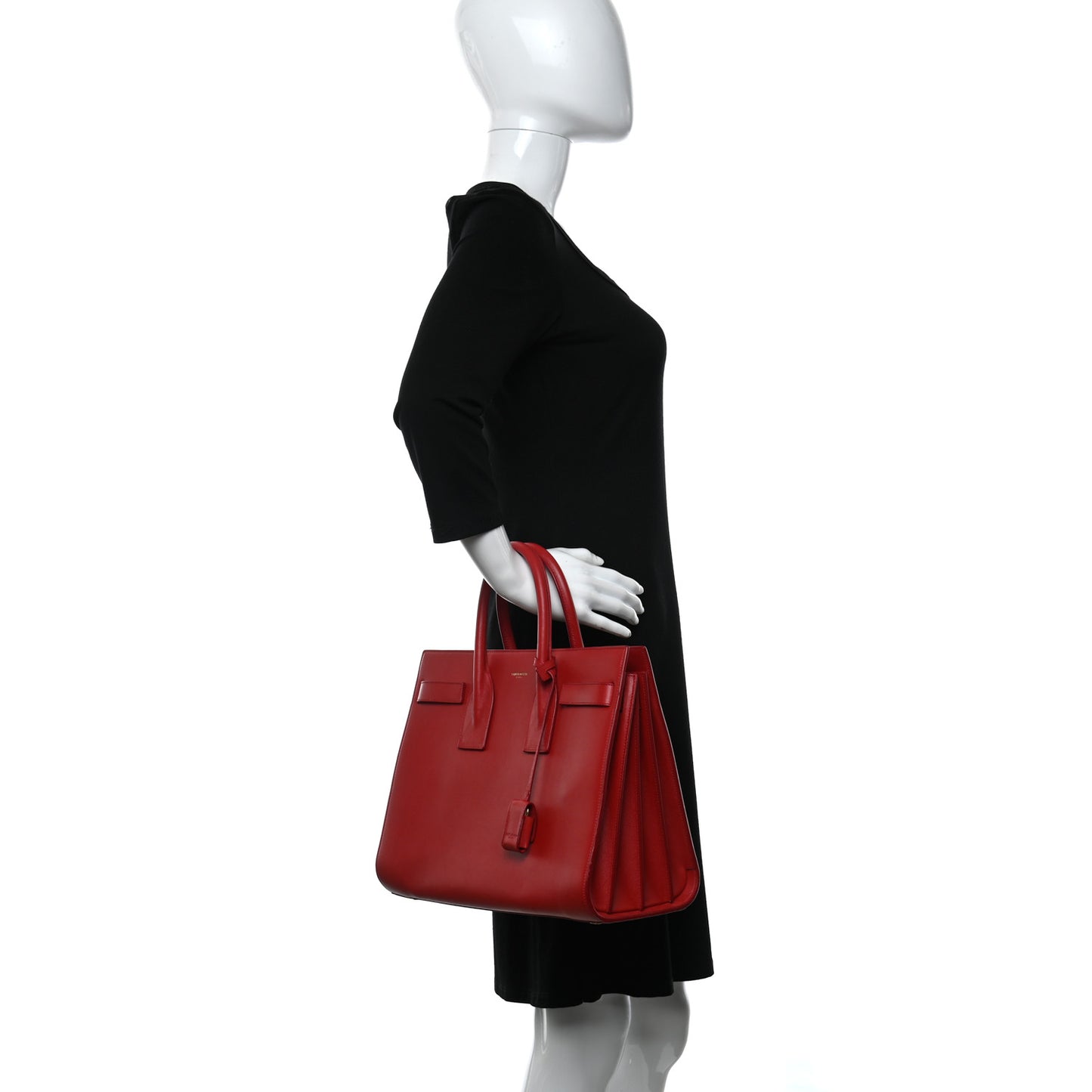 Calfskin Small Sac De Jour Vermillion