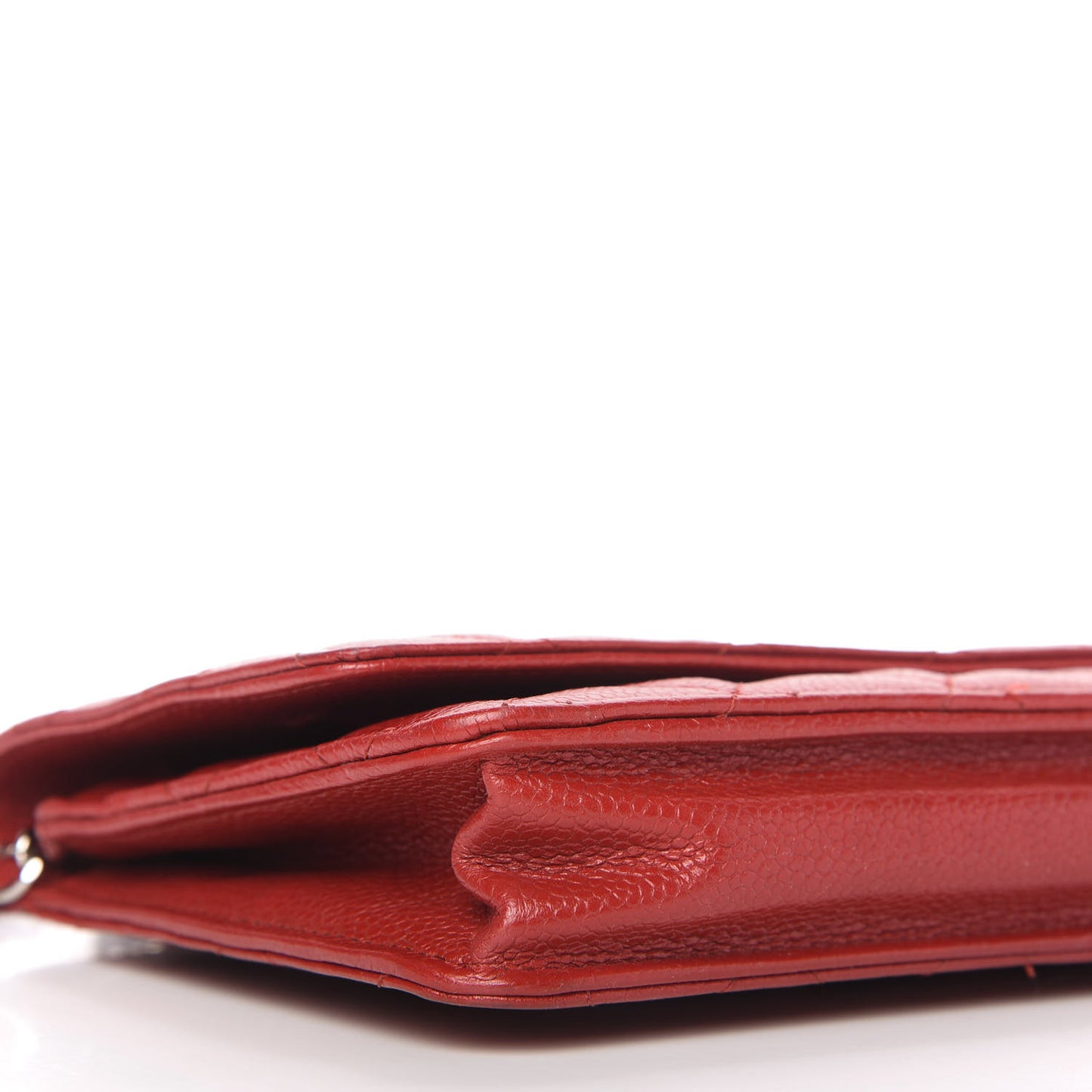 Caviar Quilted Wallet On Chain WOC Red