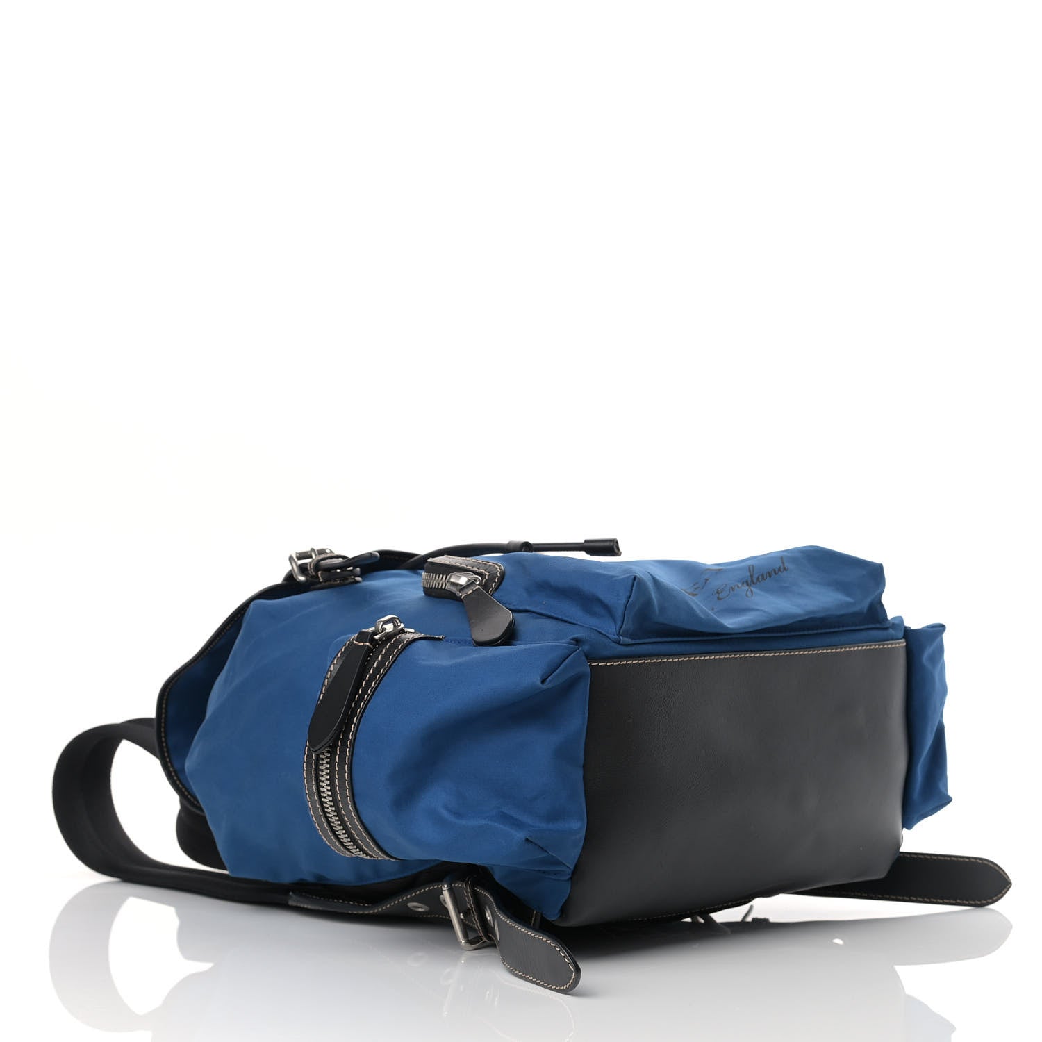 Burberry Nylon Logo Print Large Rucksack Backpack Bright Blue 4 of 14