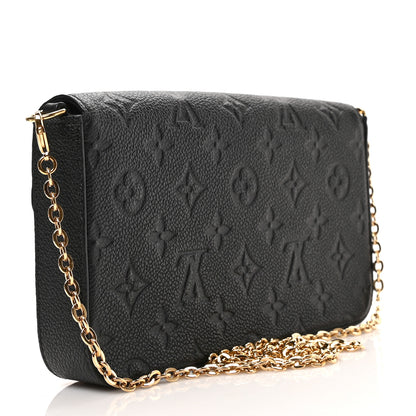 Louis Vuitton Empreinte Pochette Felicie Chain Wallet Black 4 of 9