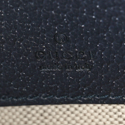 Gucci GG Supreme Monogram Textured Dollar Calfskin Web Ophidia Wristlet Pouch Beige Blue 6 of 8