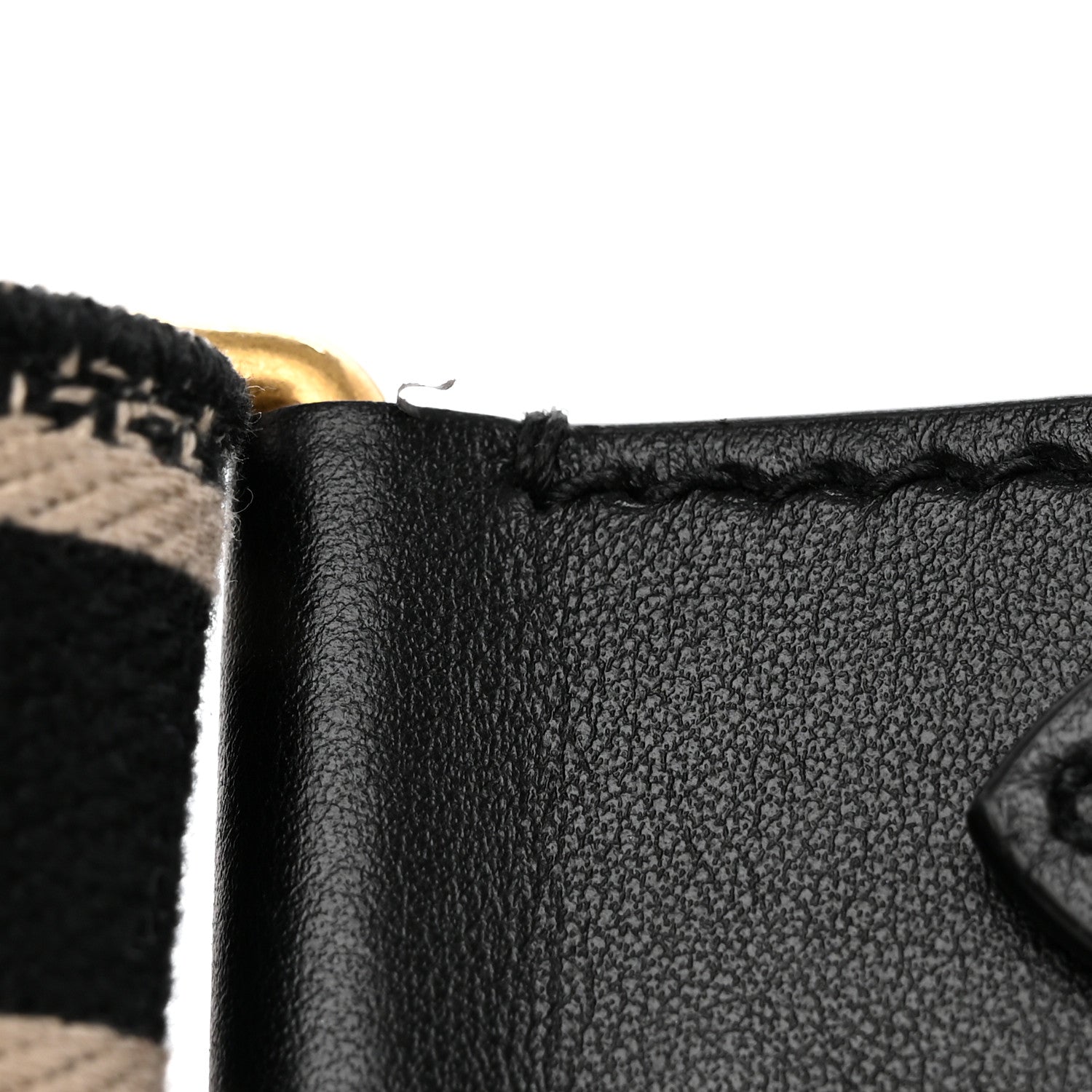 Christian Dior Canvas Embroidered Shoulder Strap Black 7 of 13