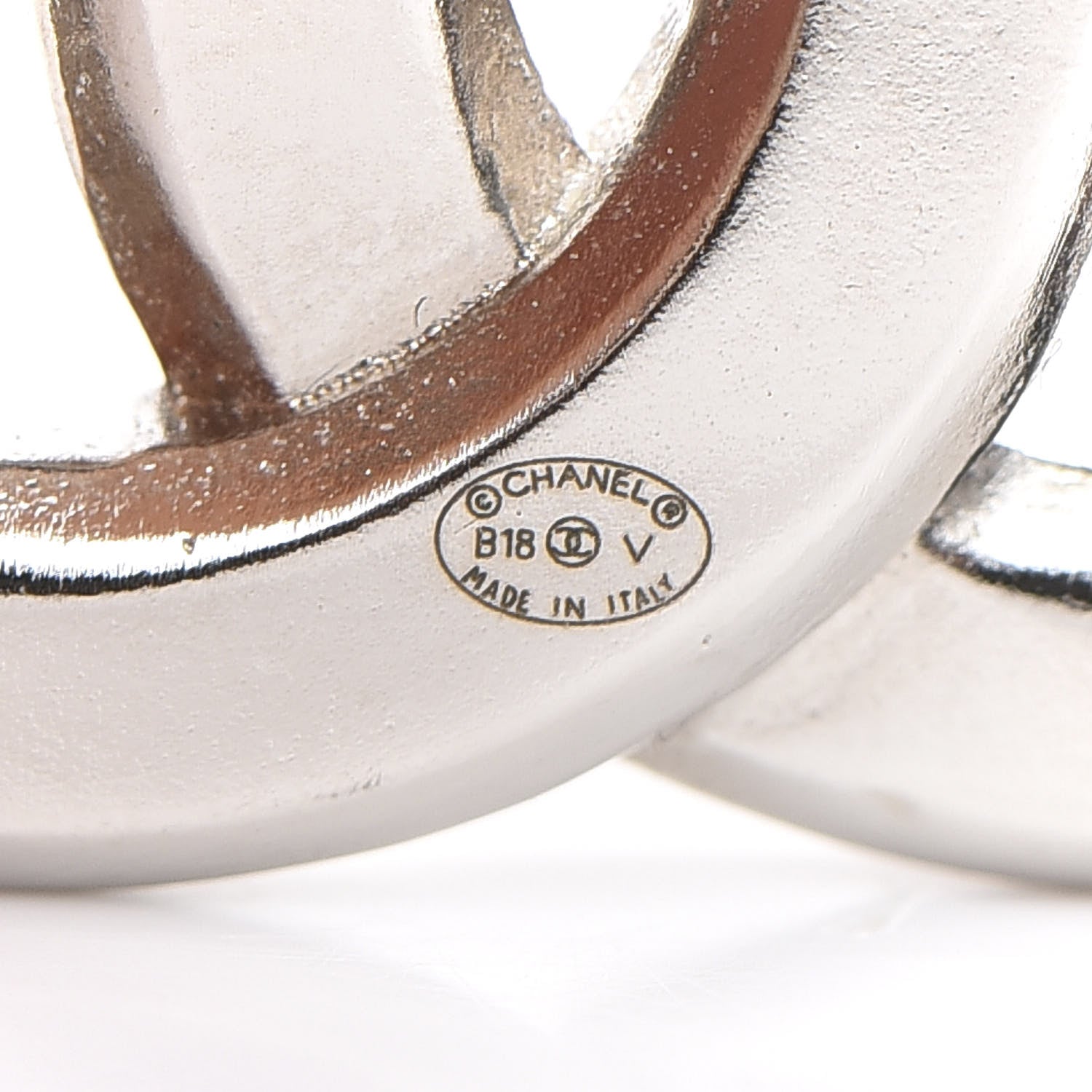 Chanel Crystal CC Brooch Silver 4 of 5