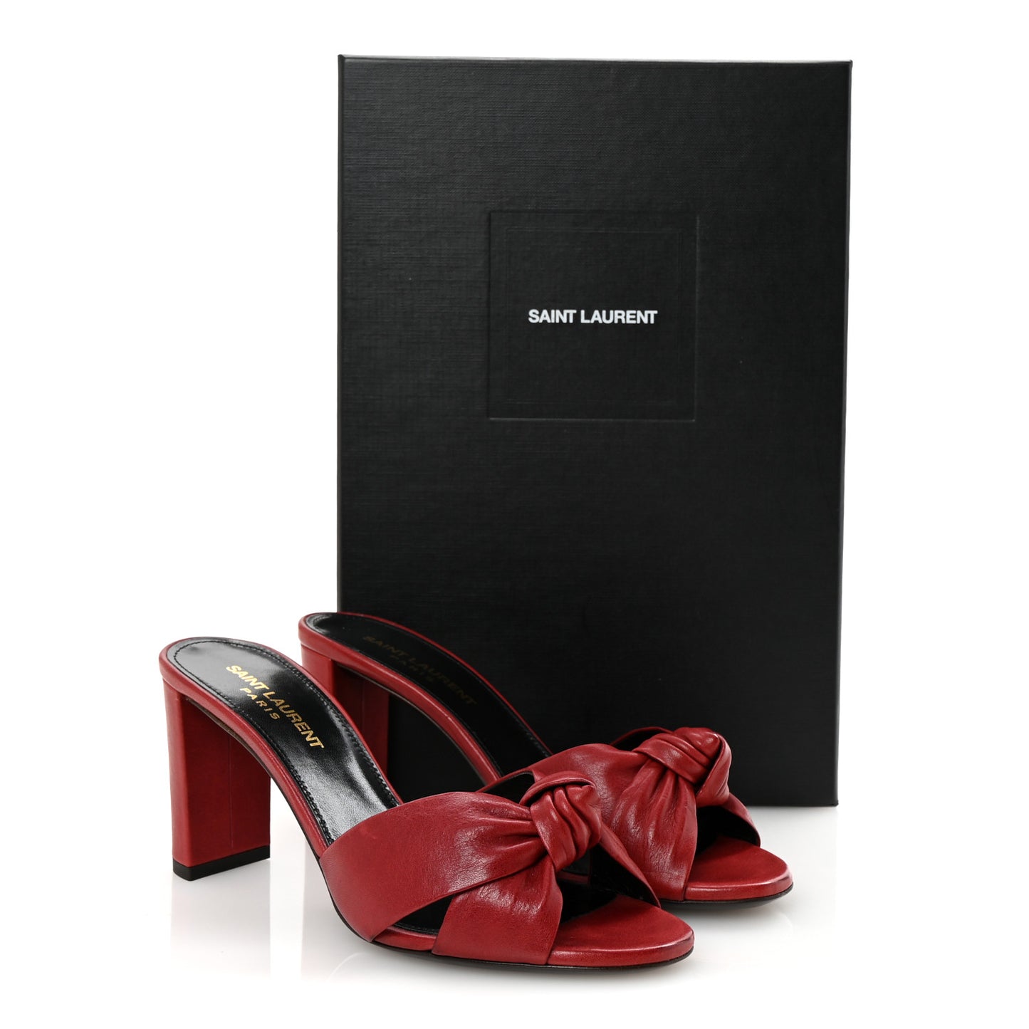 Lambskin Bianca Mules 37 Red