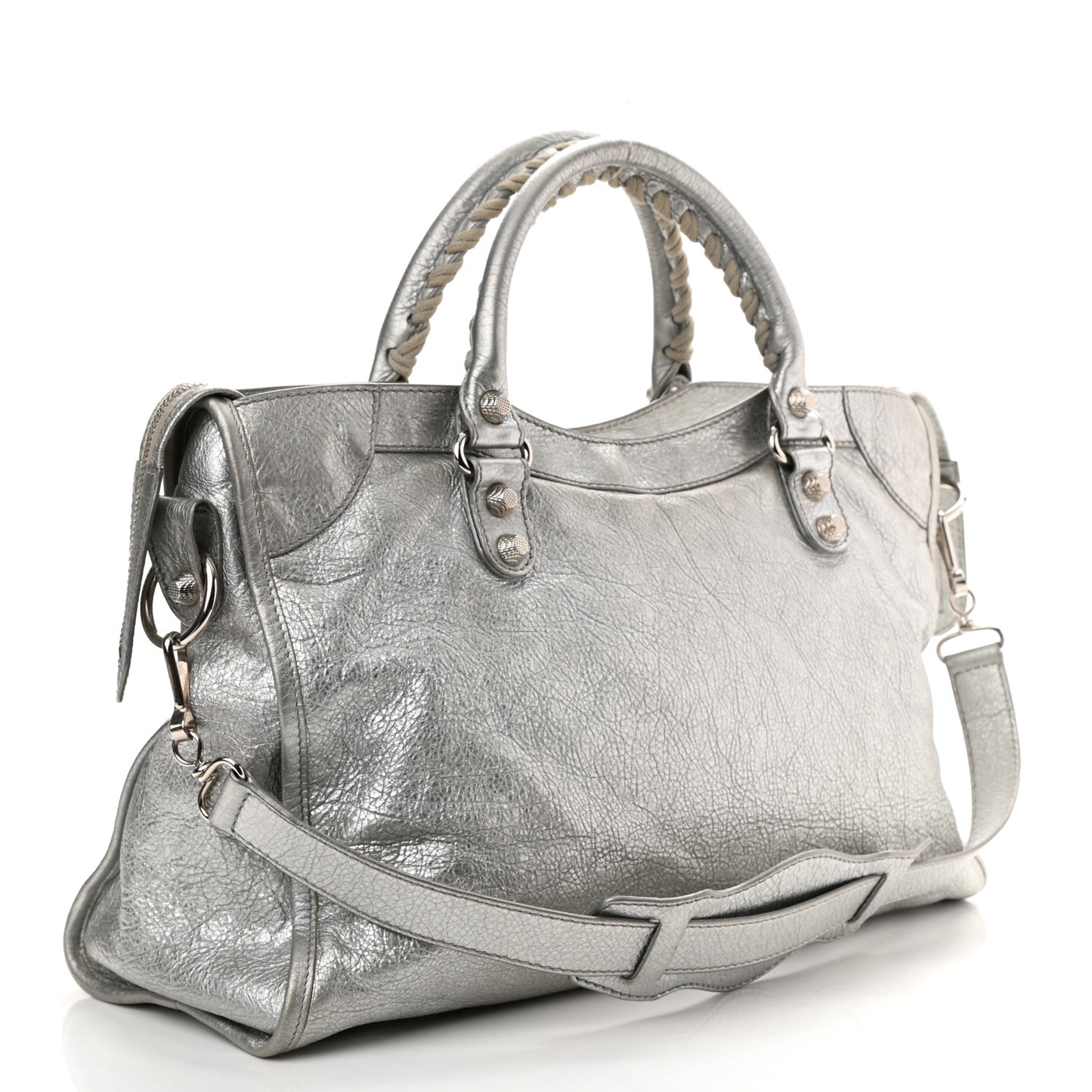 Metallic Agneau Giant 12 Silver Hardware City Gris Aluminum
