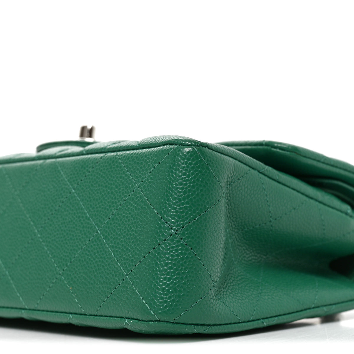 Chanel Caviar Quilted Small Double Flap Green 10 of 10