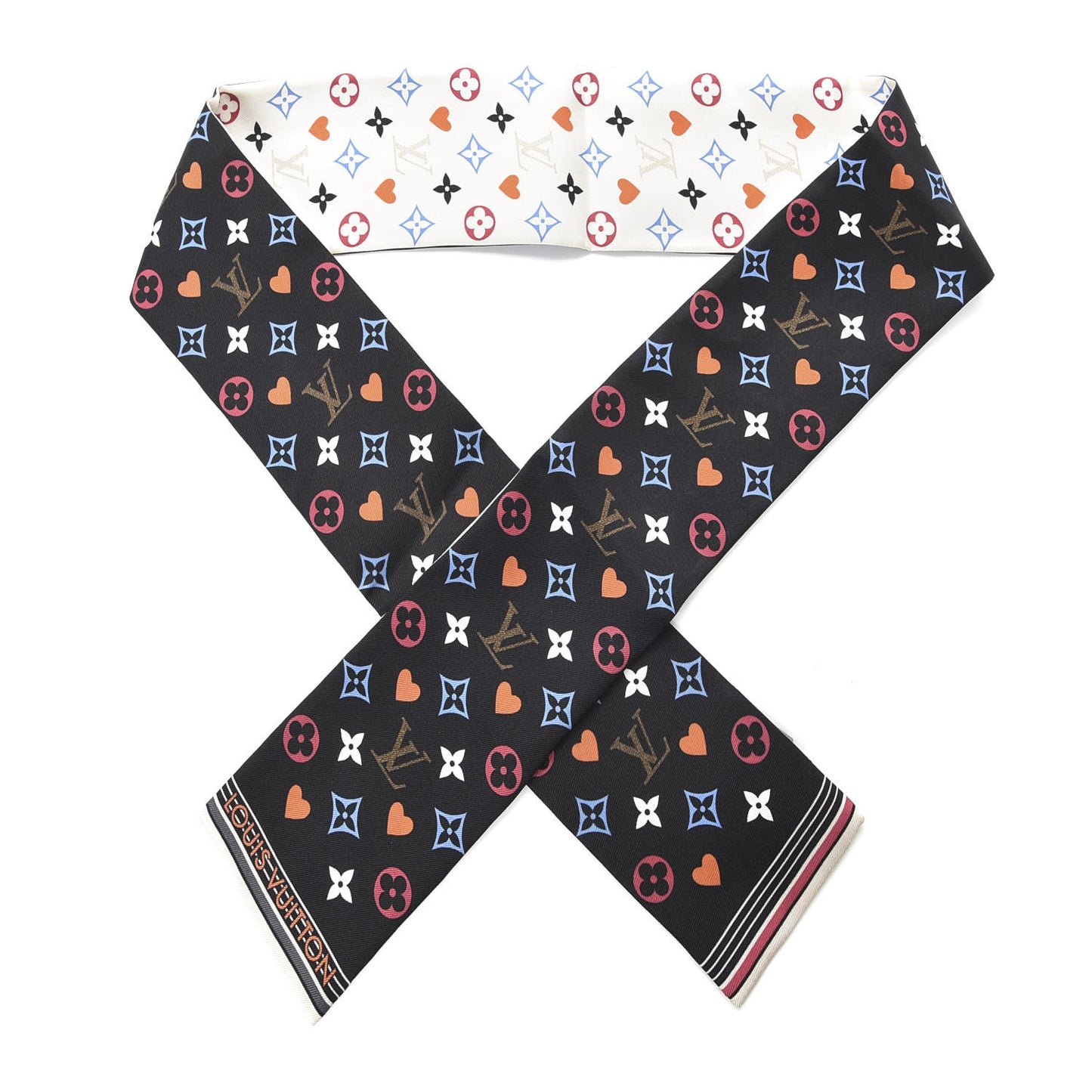 Silk Game On Bandeau Black White
