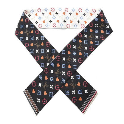 Louis Vuitton Silk Game On Bandeau Black White 1 of 5