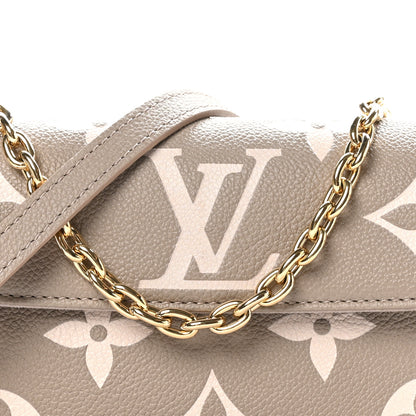 Louis Vuitton Empreinte Monogram Giant Ivy Wallet On Chain Tourterelle Creme 7 of 9