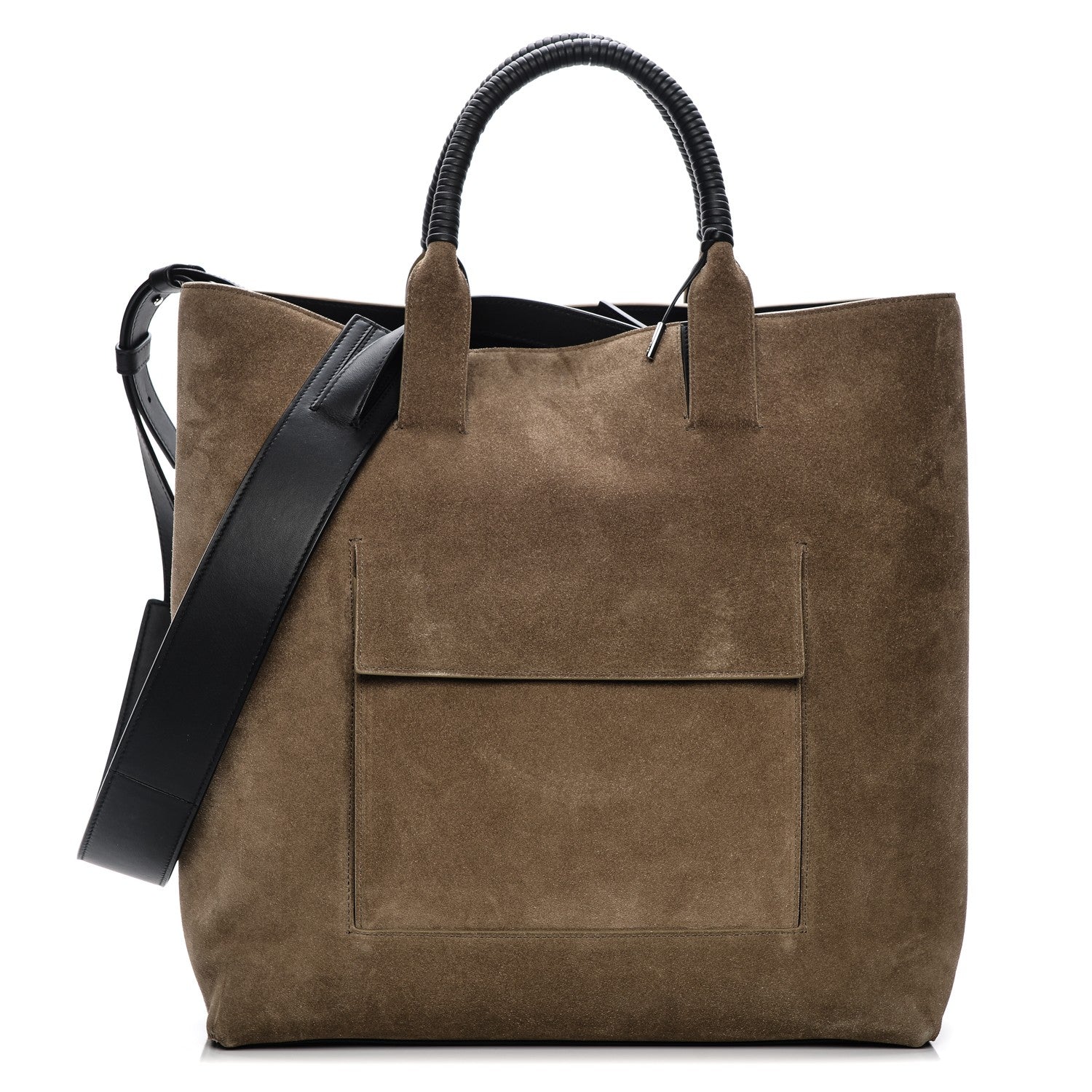 Balenciaga Suede Tote Gris Taupe Black 1 of 7