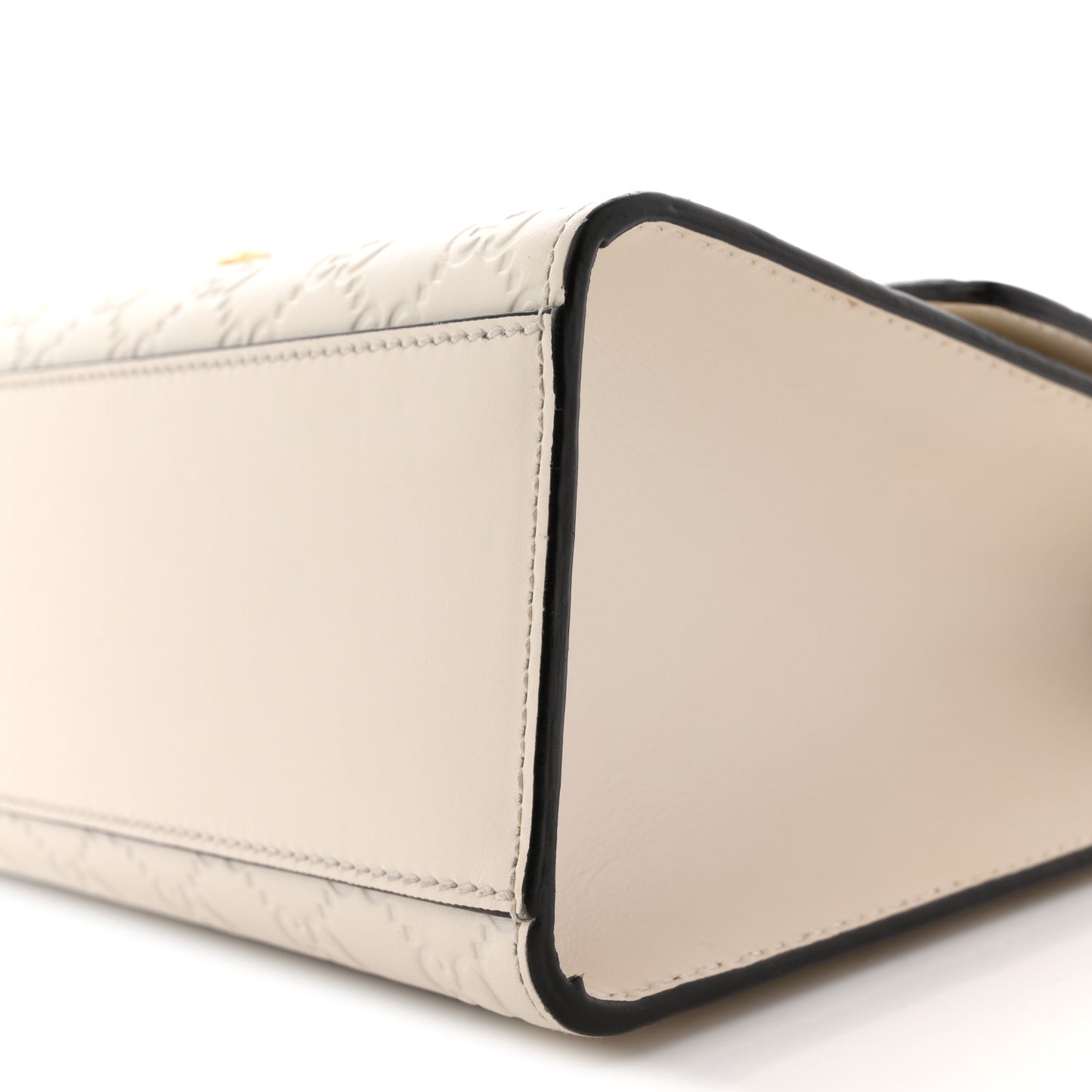 Guccissima Medium Padlock Shoulder Bag Mystic White