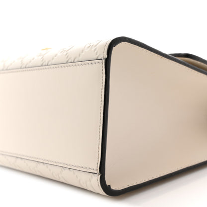 Gucci Guccissima Medium Padlock Shoulder Bag Mystic White 10 of 14
