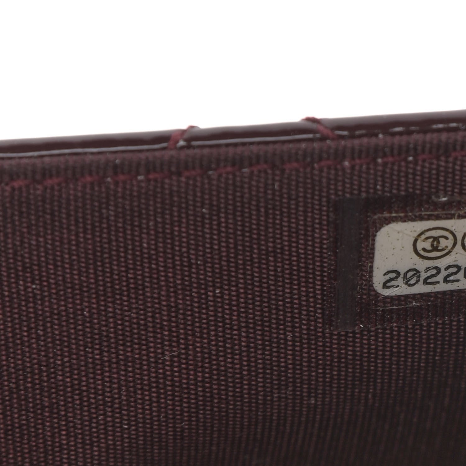 Chanel Patent Quilted Brilliant Wallet On Chain WOC Dark Burgundy 7 of 12