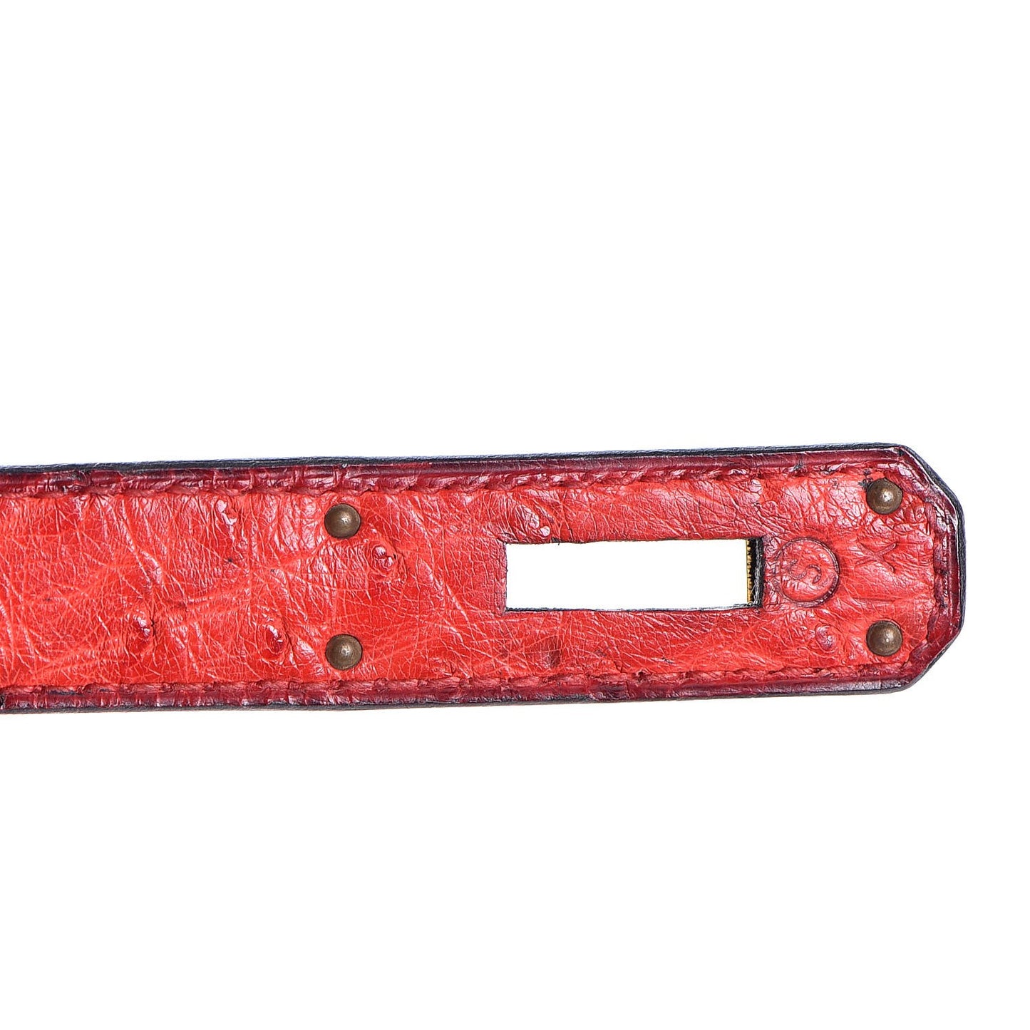 Ostrich Kelly Sellier 28 Rouge Vif