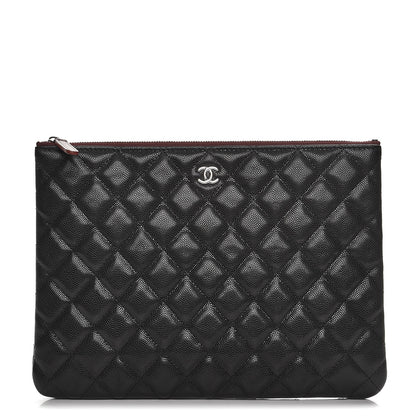 Chanel Caviar Quilted Medium Cosmetic Case Black 1 of 8